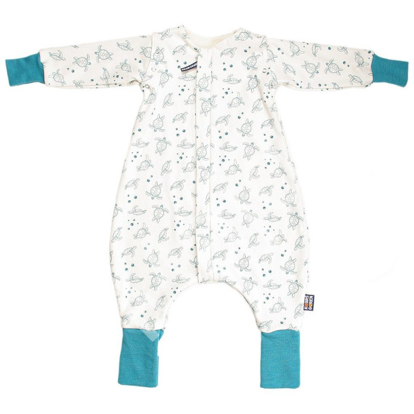 Kaarsgaren Merino spací pytel s rukávy 70 cm bio želvy zelené nohavice