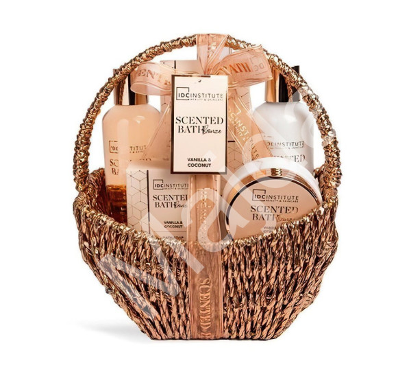 IDC Institute Dárkový koš pro ženy Bath Sensation vanilka a kokos 6v1