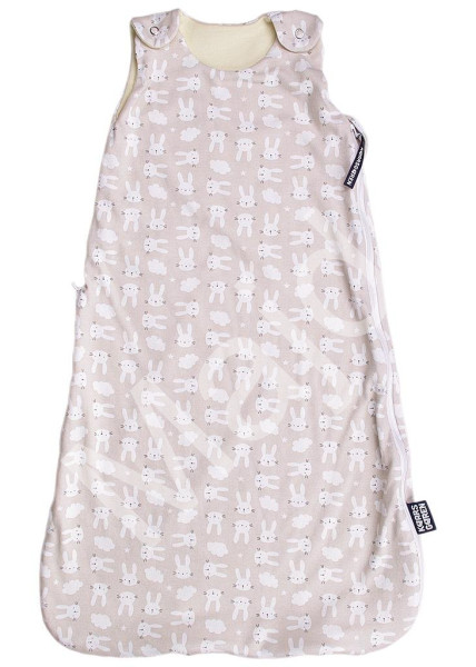 Kaarsgaren Merino spací pytel 70 cm zajíc béžový zip na boku