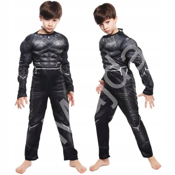FunCo Dětský kostým Svalnatý Černý panter 122-134 L