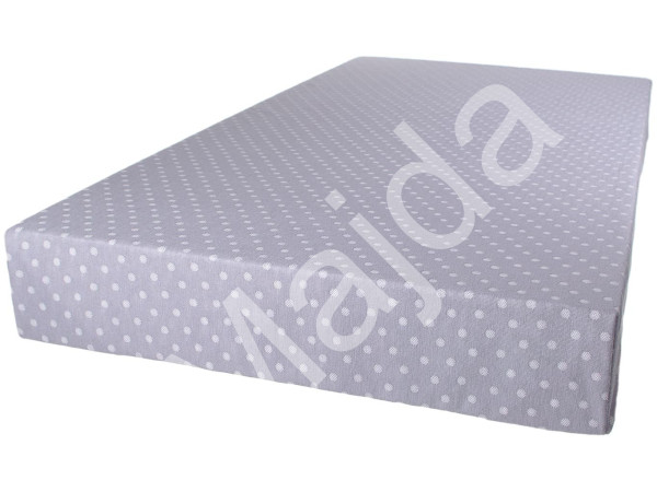 Kaarsgaren 2v1 Tencel prostěradlo a chránič 60x120cm šedé puntíky