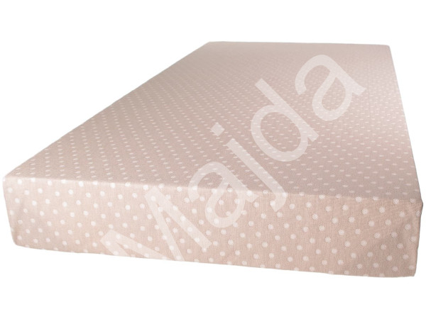 Kaarsgaren 2v1 Tencel prostěradlo a chránič 41x90cm béžové puntíky