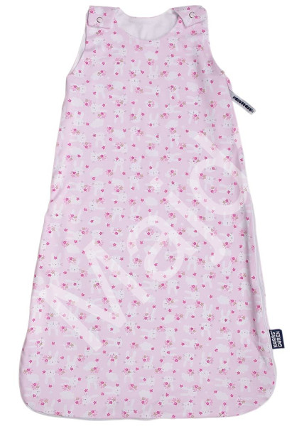 Kaarsgaren Letní spací pytel 70 cm zajíc růžový zip na boku