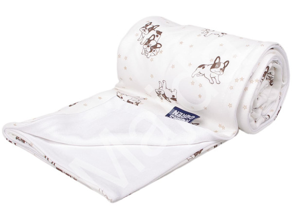 Kaarsgaren Oboustranná bambusová deka hnědý buldoček