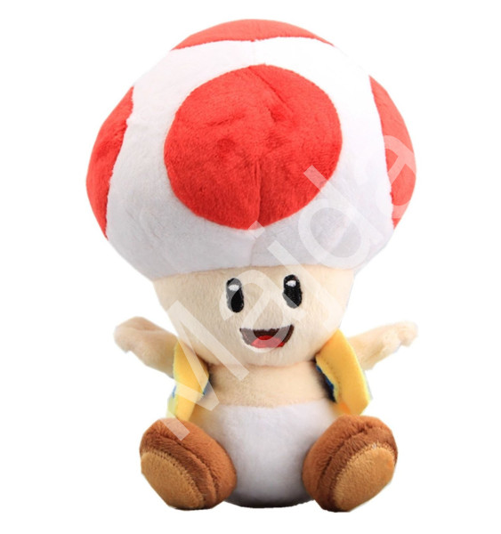 Plush Plyšová hračka Super Mario Toad cervena houba 17cm