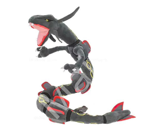 Plush Plyšová hračka Pokémon Rayquaza šedý ohebný 80cm