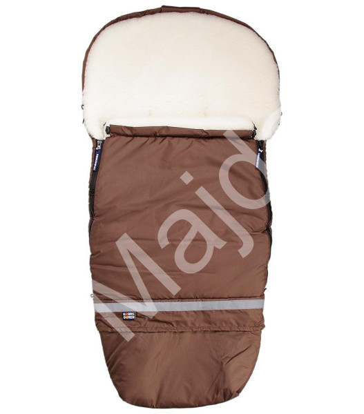 Kaarsgaren Hnědý merino fusak do kočárku