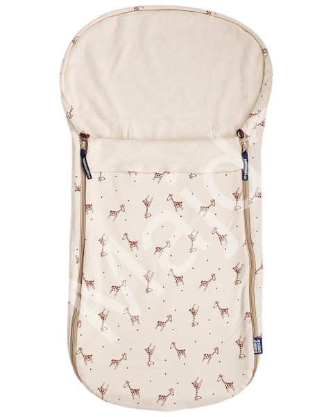 Kaarsgaren Letní fusak z bio bavlny do kočárku i autosedačky – motiv žirafek