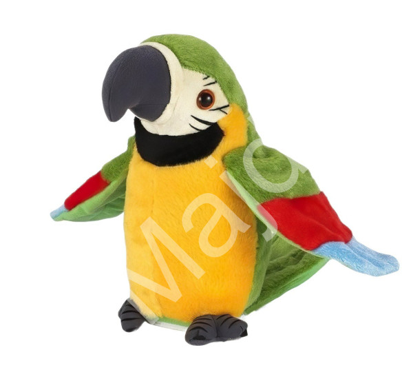 Plush Interaktivní plyšová hračka Papoušek opakující mávající 21cm