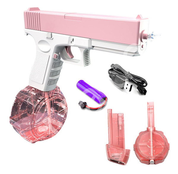 bHome Automatická vodní pistole Spray se zásobníky růžová