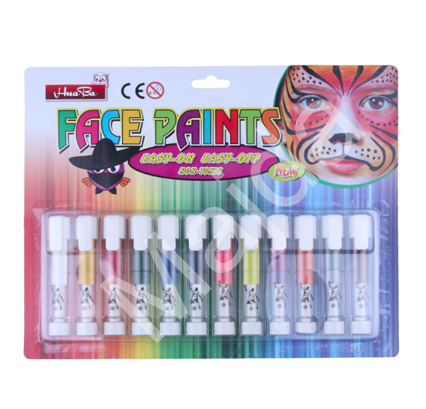 FunCo Dětská sada barev na obličej v tužce Creative 12ks
