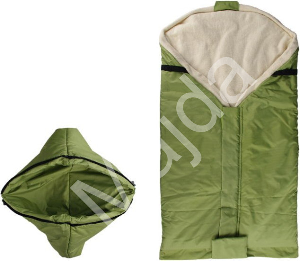 Kaarsgaren Zelený fusak s beránkem z biobavlny