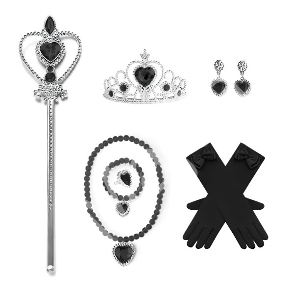 FunCo Wednesday Velká sada doplňků s rukavicemi a šperky 9v1