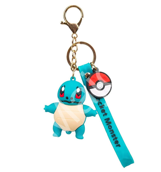 Bagito Dětská klíčenka Pokémon Squirtle s poutkem a karabinou