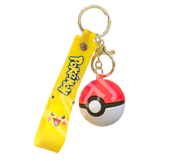 Bagito Dětská klíčenka Pokémon Pokébal s poutkem a karabinou