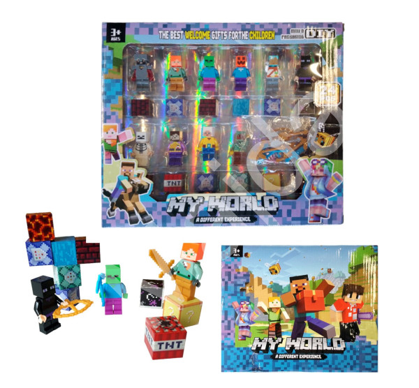 Toybit Magnetická stavebnice Minecraft s figurkami 36ks