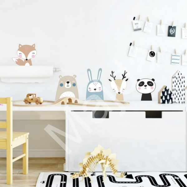 Inspio Samolepky do dětského pokoje - Zvířátka od 19 do 28 cm (840)