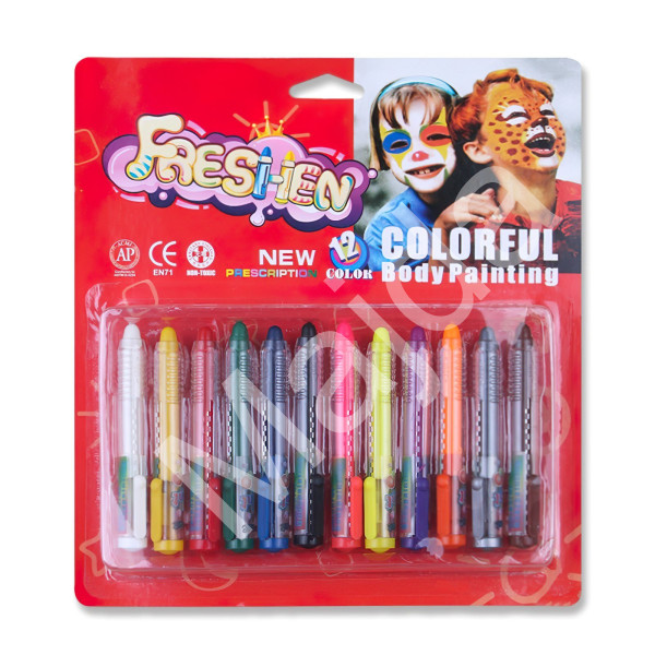 FunCo Dětská sada barev na obličej v tužce basic 12ks
