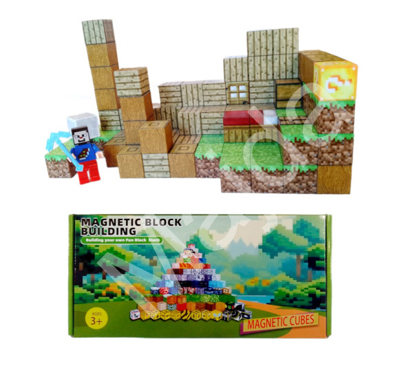 Toybit Magnetická stavebnice Minecraft Domeček s postavičkou 101ks