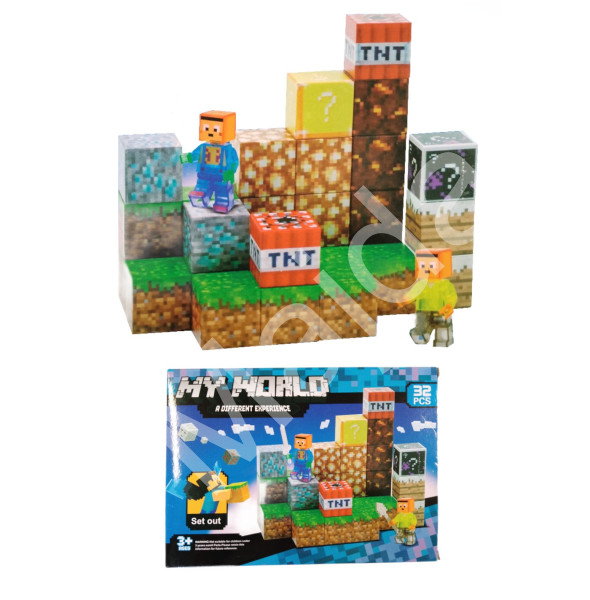 Toybit Magnetická stavebnice Minecraft TNT Creative world 32ks