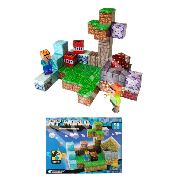 Toybit Magnetická stavebnice Minecraft Diamond world 50ks