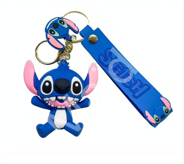 Bagito Dětská klíčenka Lilo a Stitch modrý s poutkem a karabinou