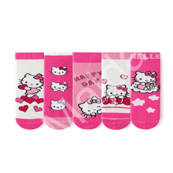 Snugs Dětské ponožky Hello Kitty PINK 2-5 let 5 párů