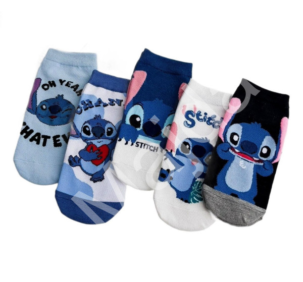 Snugs Dětské ponožky Stitch 5-8 let 5 párů