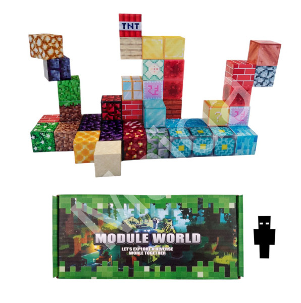 Toybit Magnetická stavebnice Minecraft Special blocks 51ks