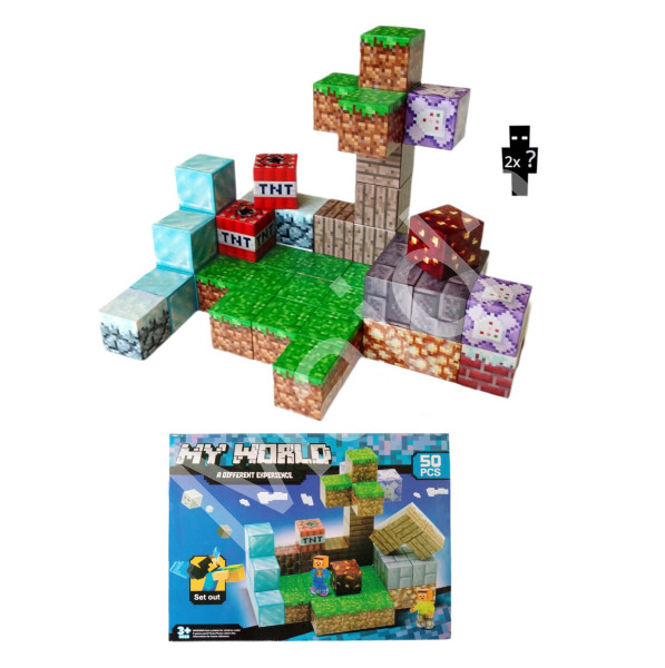 Toybit Magnetická stavebnice Minecraft Diamond world 50ks