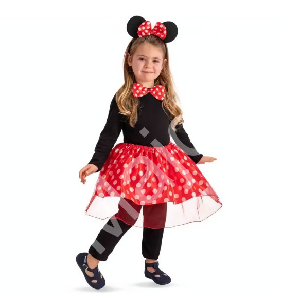 Toybit Dětský kostýmek Myška Minnie s motýlkem 3v1
