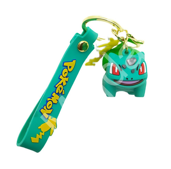 Bagito Dětská klíčenka Pokémon Bulbasaur s poutkem a karabinou