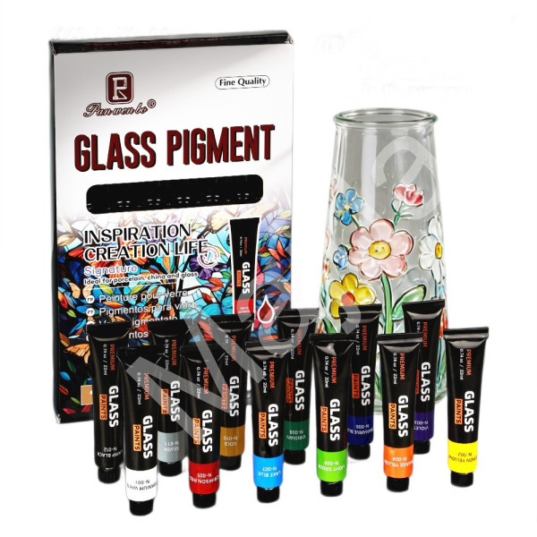 Toybit Velká sada barev na sklo Pigment 12ks