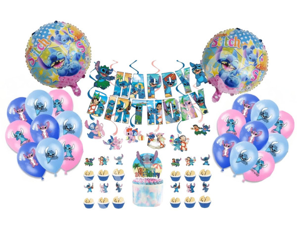 Toybit Maxi narozeninová sada Lilo a Stitch Aloha 62ks