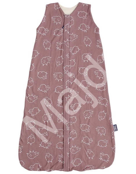 Kaarsgaren Celoroční merino spací pytel 80 cm hnědý s ovečkami