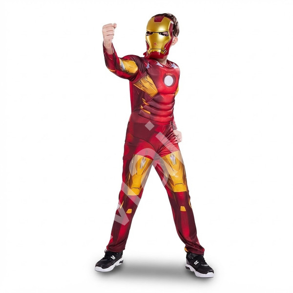 bHome Dětský kostým Svalnatý Iron man s maskou 98-110 S