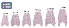 Letní bio spací pytel 90 cm s nožičkami fuchsiové hvězdičky (6)
