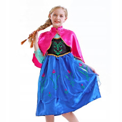 bHome Dětský kostým ANNA Frozen s parukou 122-128 L