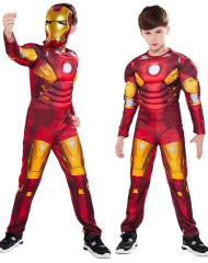 bHome Dětský kostým Svalnatý Iron man s maskou 110-122 M