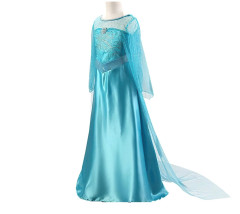 bHome Dětský kostým ELSA premium s vlečkou a doplňky 134-146 XL