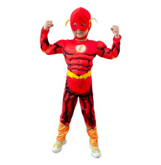 FunCo Dětský kostým Svalnatý Flash s maskou 122 - 134 L
