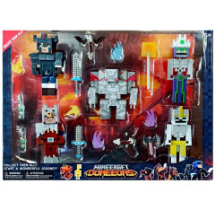 bHome Kolekce figurek Minecraft Dungeons Skeleton 18ks