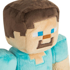 Plush Plyšová hračka Minecraft Steve diamantový s krumpáčem 27cm