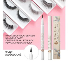 BL LASHES SET 4 UMĚLÝCH ŘAS + OČNÍ LINKY A LEPIDLO NA ŘASY 2 v 1