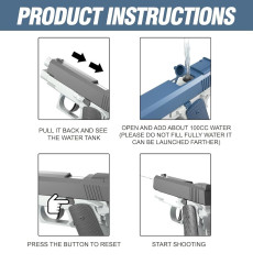 Toybit Vodní pistolka MINI šedá 13cm