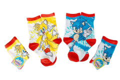 Snugs Dětské ponožky Ježek Sonic a Liška Tails 5-8 let 4 páry