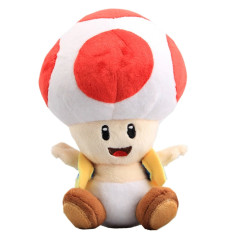 Plush Plyšová hračka Super Mario Toad cervena houba 17cm