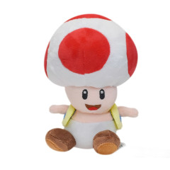Plush Plyšová hračka Super Mario Toad cervena houba 17cm