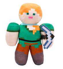 Plush Plyšová hračka Minecraft Alex s krumpáčem 27cm