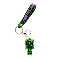 Bagito Dětská klíčenka Minecraft Creeper s poutkem a karabinou 22cm